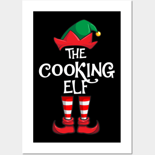 Cooking Elf Matching Family Christmas Posters and Art